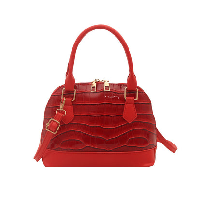 Borsa a Tracolla "Urban Minimalism" Shell-Shaped con Texture Stone e Chiusura Safe-Zip