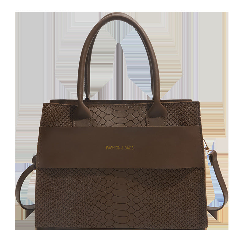Borsa Crossbody "Crocodile Pattern" Horizontal Square con Chiusura Safe-Zip