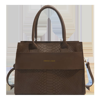 Borsa Crossbody "Crocodile Pattern" Horizontal Square con Chiusura Safe-Zip