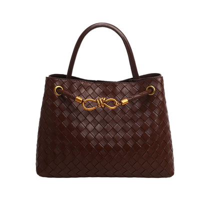 Shoulder Bag "Urban Minimalism" con Trama Weaving e Chiusura Magnetica