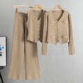 Completo Casual Pantalone Pleated Knit