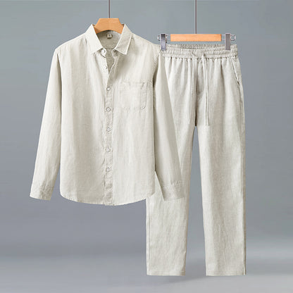 Completo Urban Zen 2026: Camicia in 100% Lino e Pantaloni coordinati