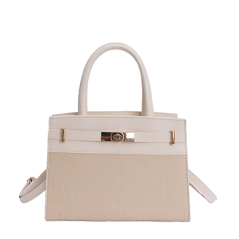 Borsa "Street Trend" Horizontal Square con Dettagli Splicing e Chiusura Safe-Zip