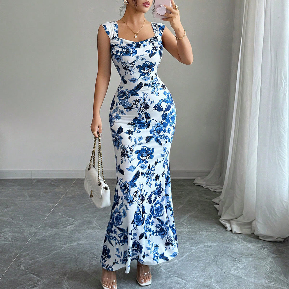 Abito Slim Fit a Fiori con Scollo a Squadra - Primavera/Estate 2026