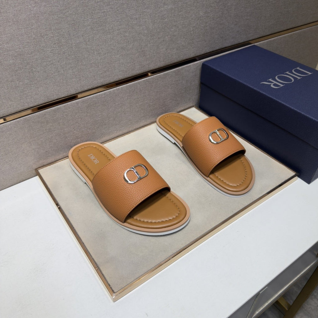 Sandali Uomo Beach Style in Pelle Slip-On