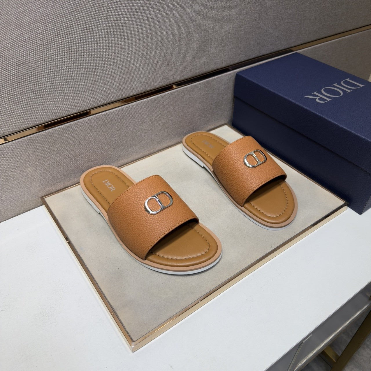 Sandali Uomo Beach Style in Pelle Slip-On