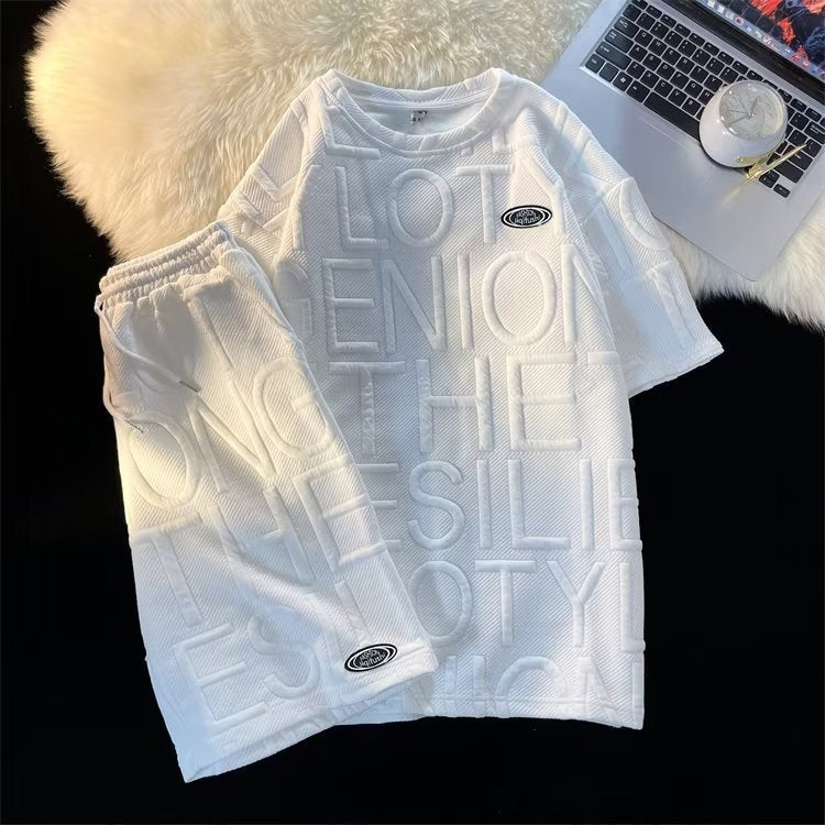 Completo Sportivo Due Pezzi con T-Shirt Girocollo e Shorts Coordinati
