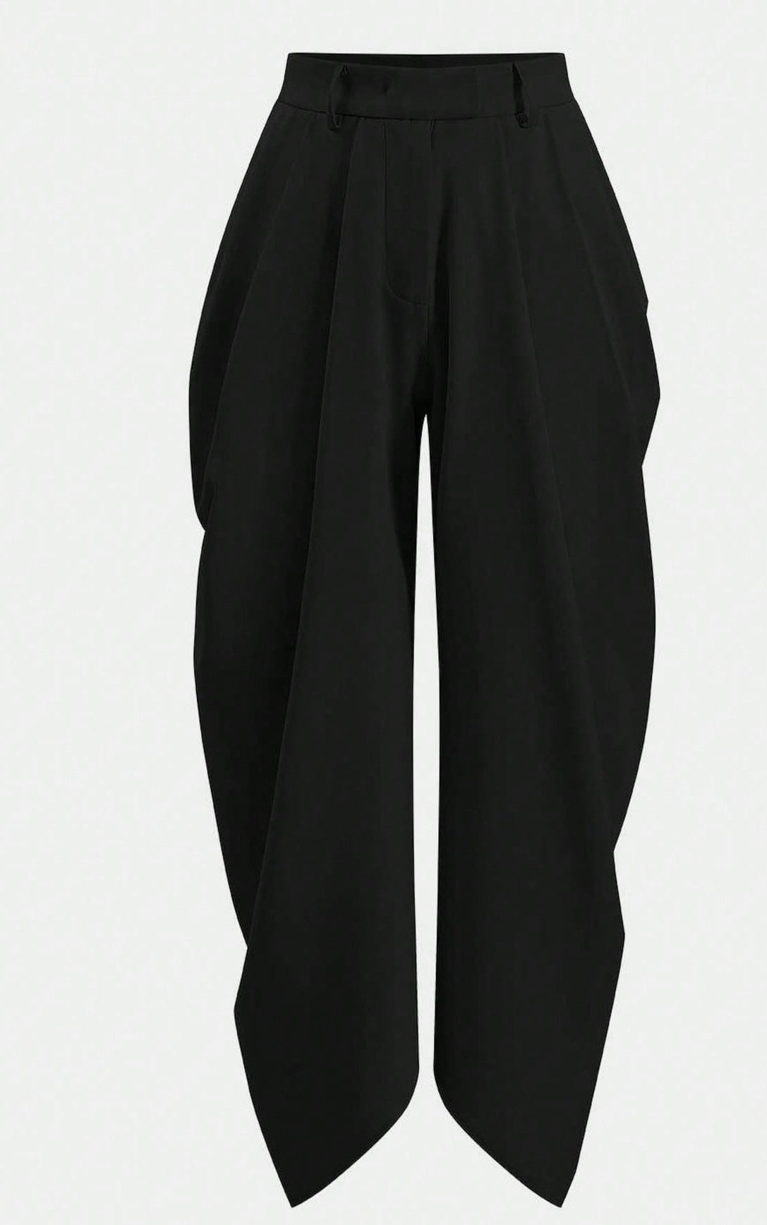 Pantaloni a Vita Alta con Dettaglio Arricciato