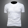 T-Shirt "Urban Lettering" Slim Fit in Cotone Traspirante Premium