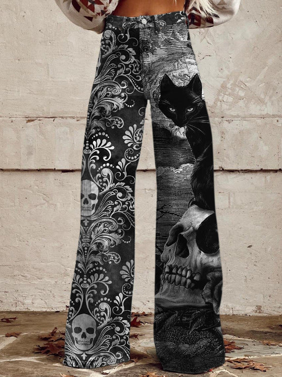 Jeans Wide-Leg "Imitation Jeans" in Tessuto Light-Poly