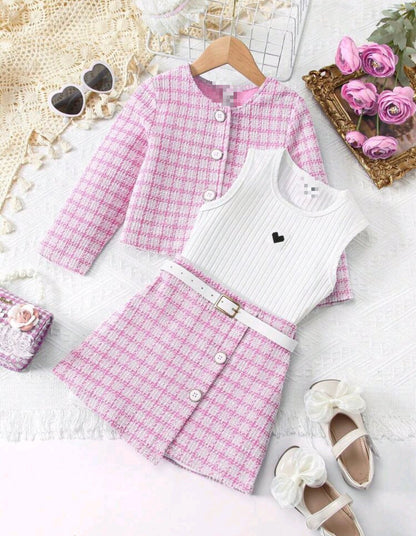 Completo Due Pezzi in Cotton-Blend con Giacca Monopetto e Silhouette Skirt-Suit