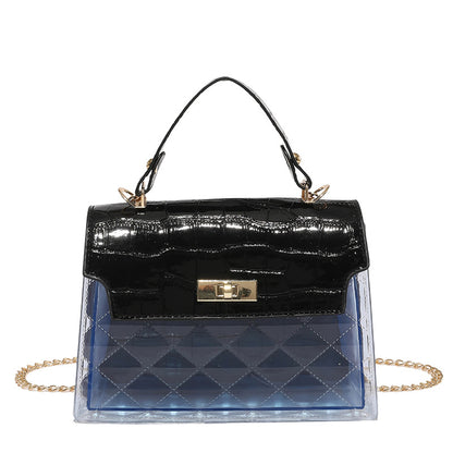 Borsa a Tracolla "Street Fashion" Horizontal Square con Dettagli Leopard e Ricamo Artigianale