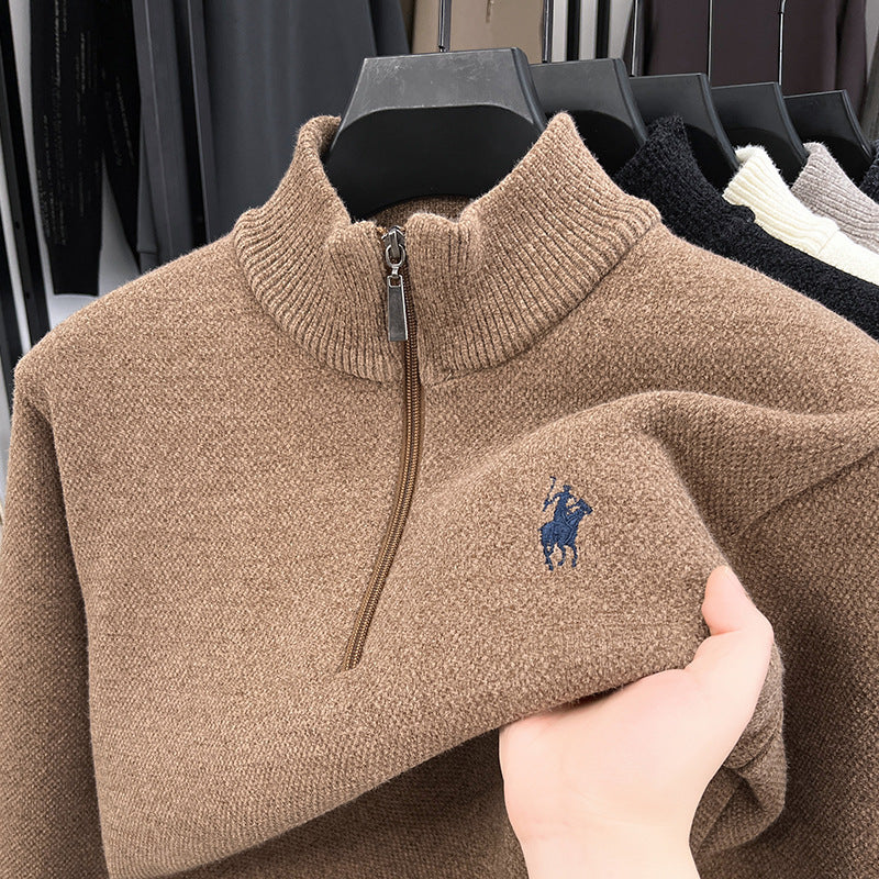 Maglione Turtleneck con Zip in Velvet "Heat-Tech" 2026