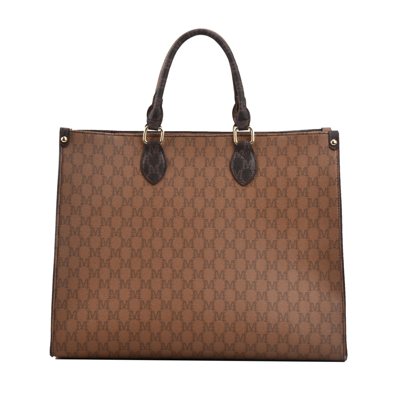 Maxi Tote "Retro Letter" Horizontal Square con Chiusura Safe-Zip