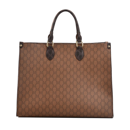 Maxi Tote "Retro Letter" Horizontal Square con Chiusura Safe-Zip