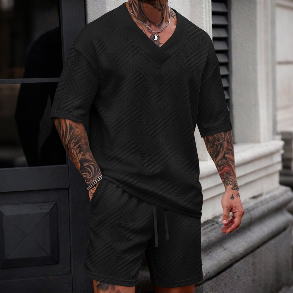 Completo V-Neck e Shorts