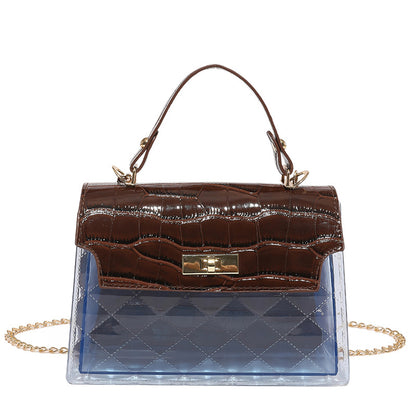 Borsa a Tracolla "Street Fashion" Horizontal Square con Dettagli Leopard e Ricamo Artigianale