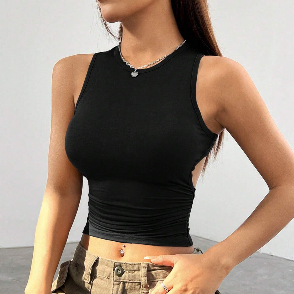 Top Strapless Slim Fit con Dettagli Hollow e Texture 