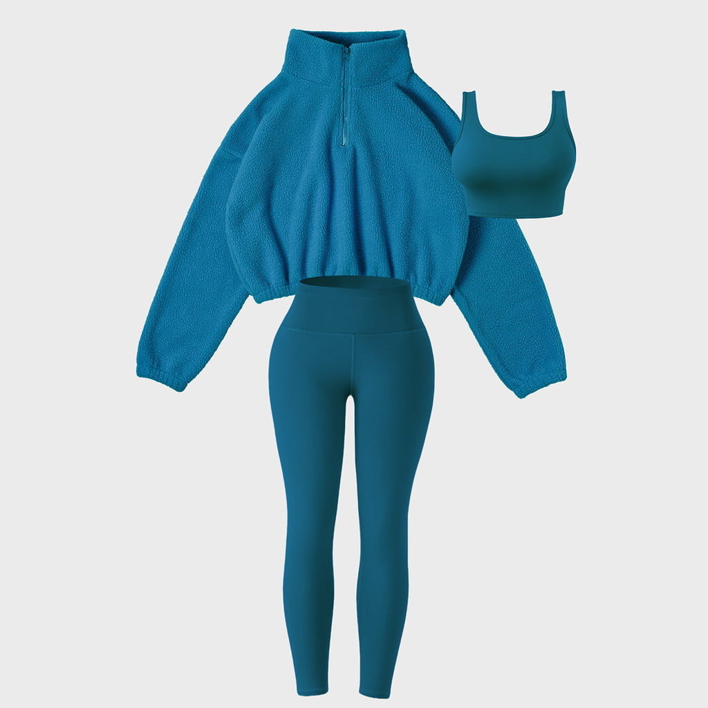 Completo Sportivo 3 Pezzi Quick-Dry con Bra Integrato