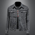 Giacca Denim "Urban Jacquard" Slim Fit con Lavaggio Vintage e Finiture Sartoriali