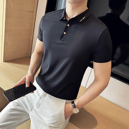 Polo "Metropolitan Essential" Slim Fit in Cotone Traspirante e Finitura No-Iron