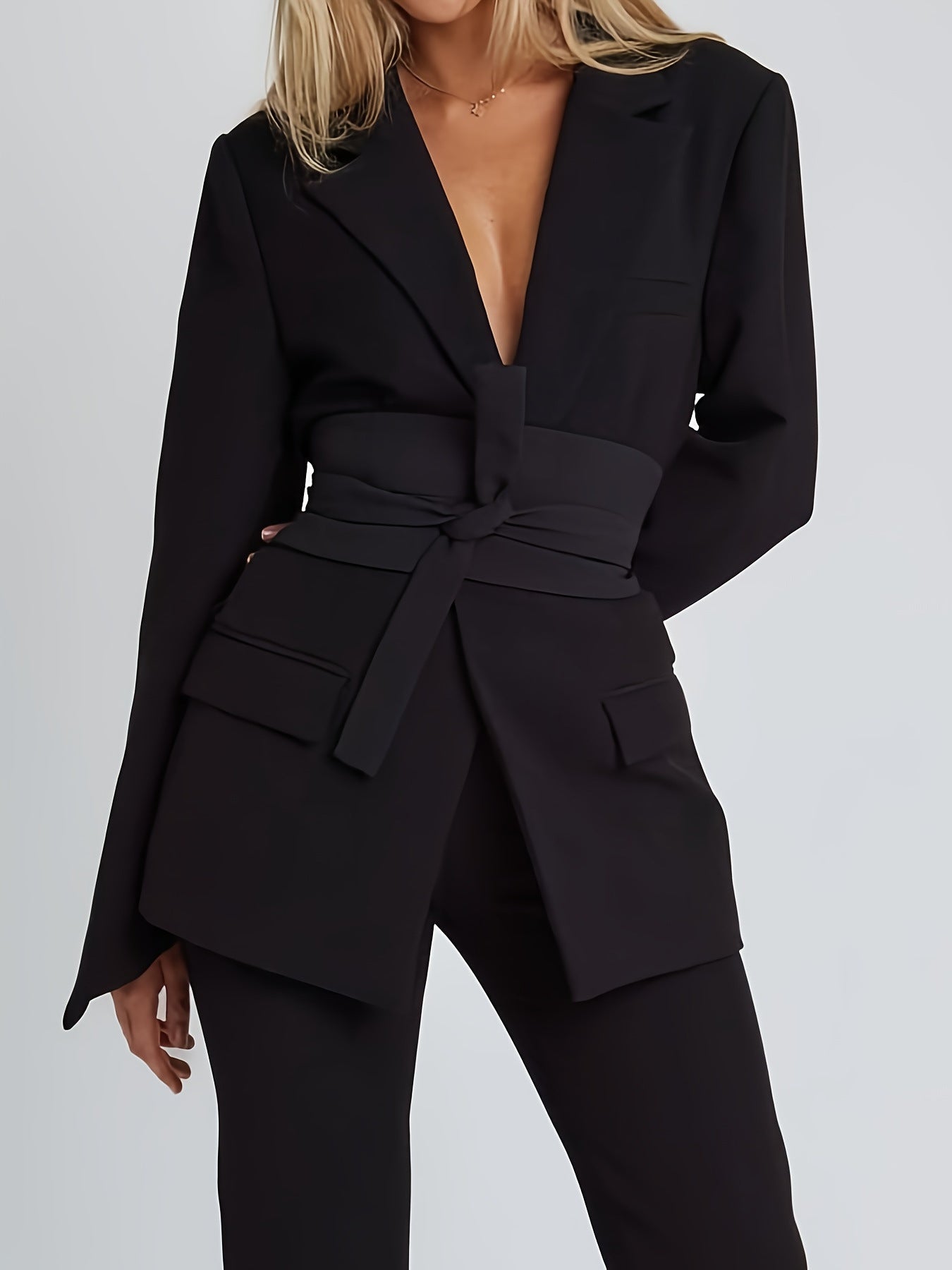 Blazer "Elegant Commuting" con Silhouette ad A e Classico Suit Collar