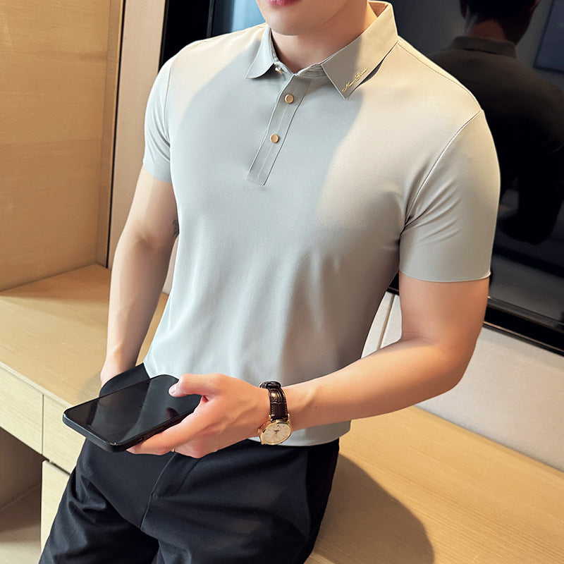 Polo "Metropolitan Essential" Slim Fit in Cotone Traspirante e Finitura No-Iron