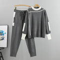 Completo Casual Pantalone Knit Splicing Suit