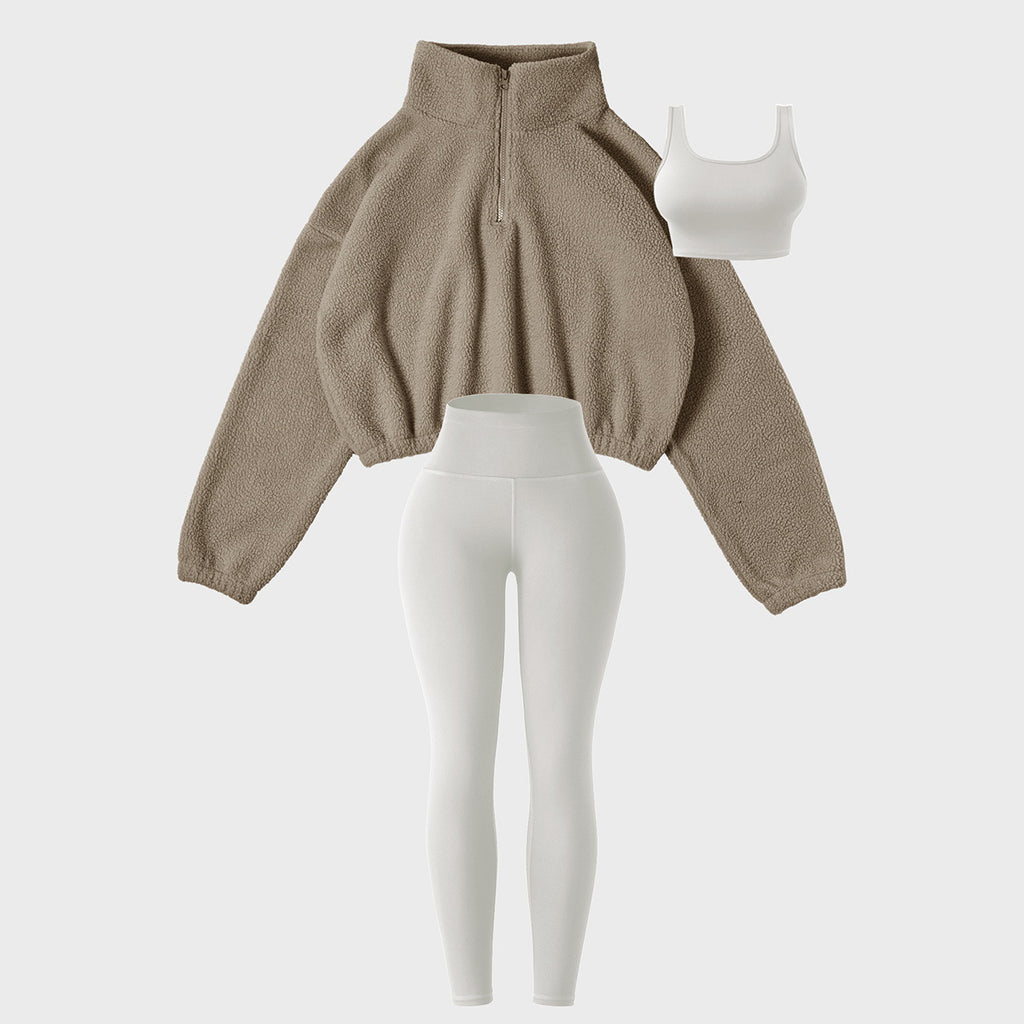 Completo Sportivo 3 Pezzi Quick-Dry con Bra Integrato