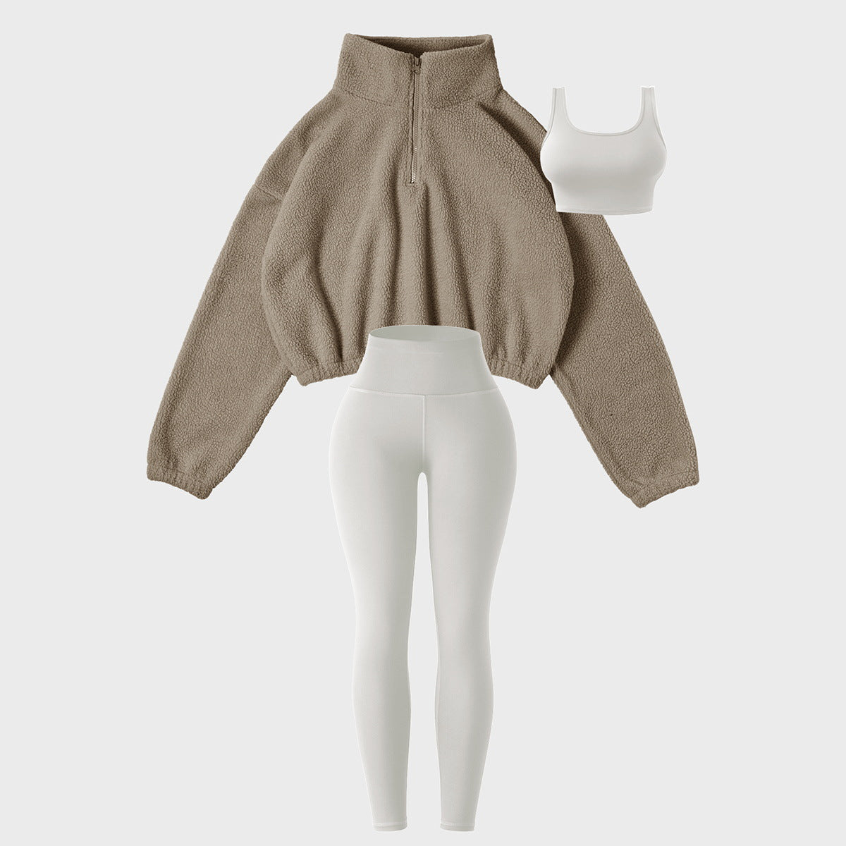 Completo Sportivo 3 Pezzi Quick-Dry con Bra Integrato