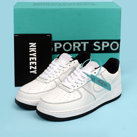 Air Force One White And Black Stitching