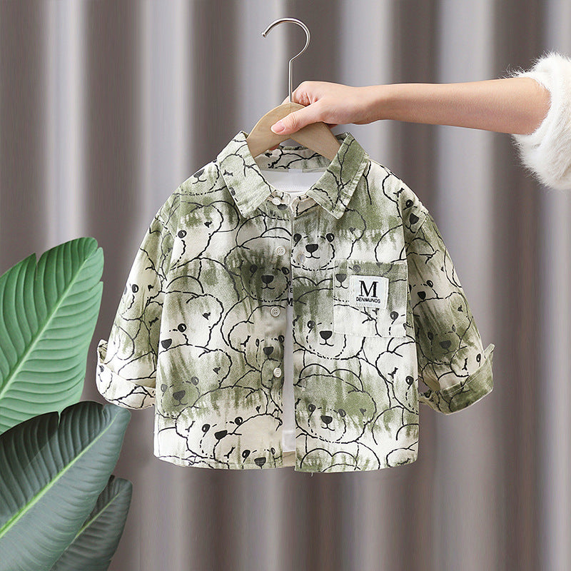 Camicia in Cotone all'80% con Taglio Lapel e Struttura Morbida