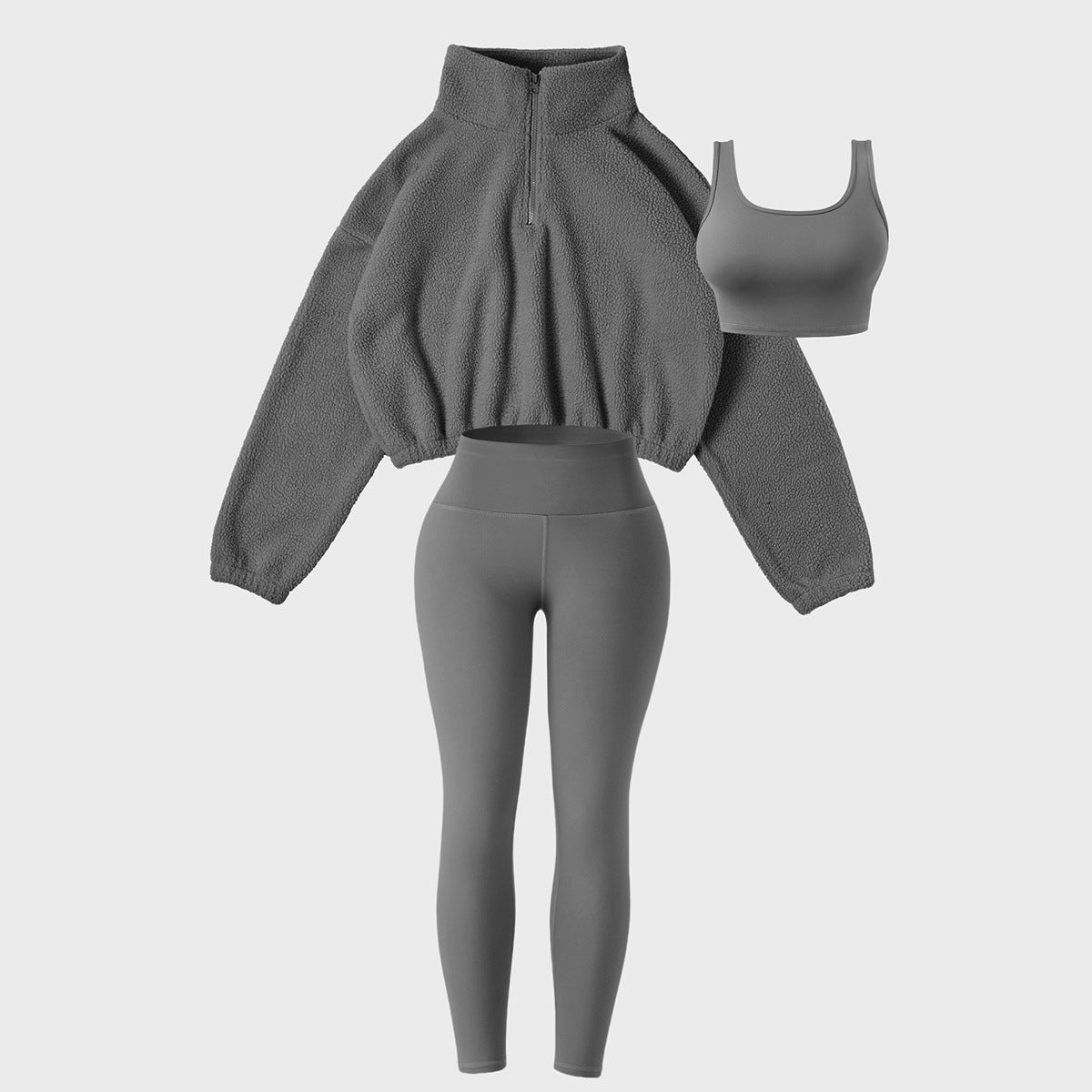 Completo Sportivo 3 Pezzi Quick-Dry con Bra Integrato
