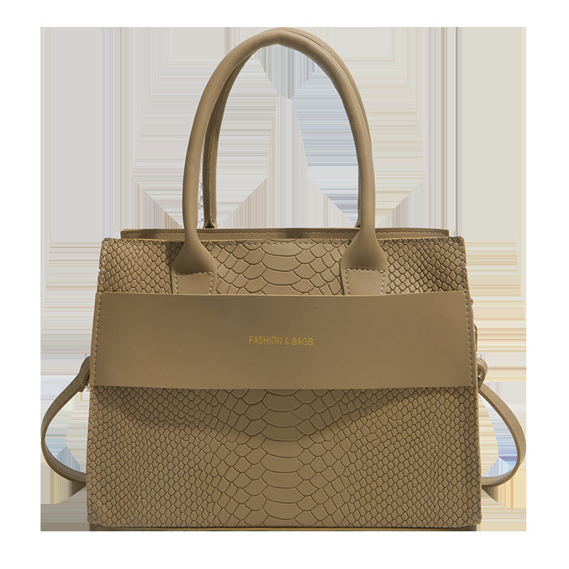 Borsa Crossbody "Crocodile Pattern" Horizontal Square con Chiusura Safe-Zip