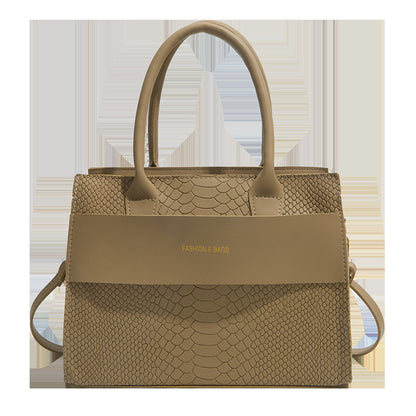 Borsa Crossbody "Crocodile Pattern" Horizontal Square con Chiusura Safe-Zip