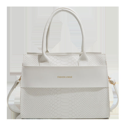 Borsa Crossbody "Crocodile Pattern" Horizontal Square con Chiusura Safe-Zip