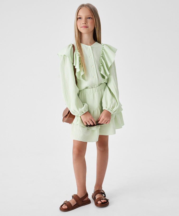 Completo Due Pezzi Unisex in Puro Lino con Giacca Monopetto e Gonna Coordinata