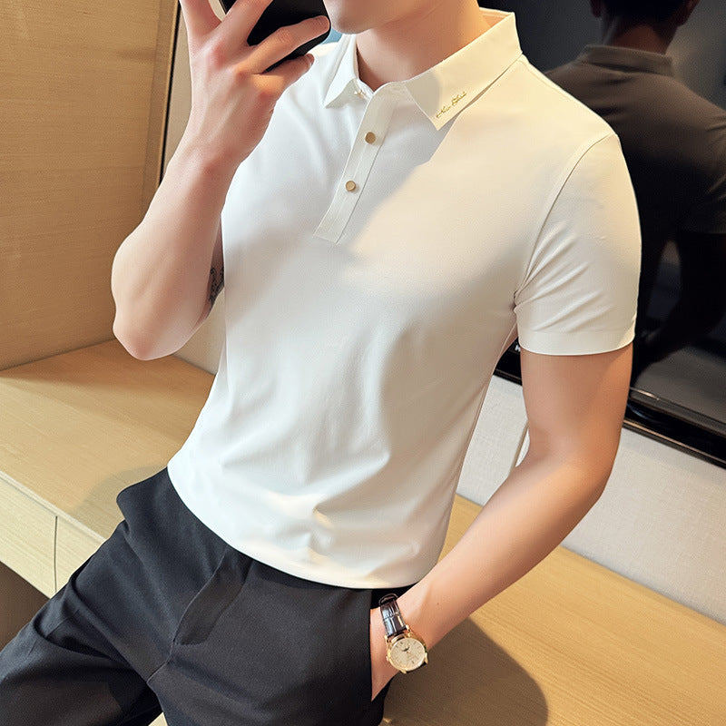 Polo "Metropolitan Essential" Slim Fit in Cotone Traspirante e Finitura No-Iron