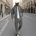 Tuta Urban Baseball con Felpa Cardigan e Pantaloni Strutturati