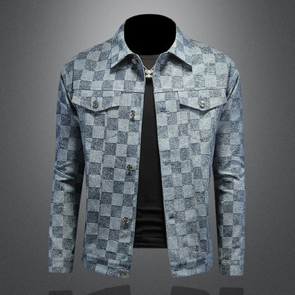Jacket "Urban Plaid" Slim Fit con Colletto a Rever e Trama Scozzese