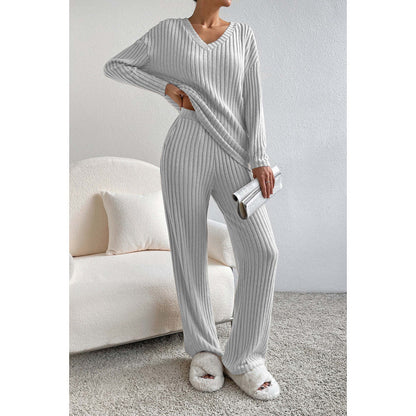 Trousers Suit "Knitted Comfort" con Texture Embossed e Silhouette Long-Sleeve
