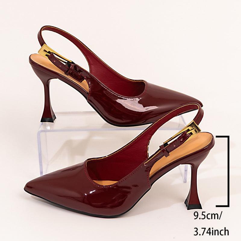 Décolleté Luxury con Fibbia Quadrata e Tacco Stiletto Over 8cm