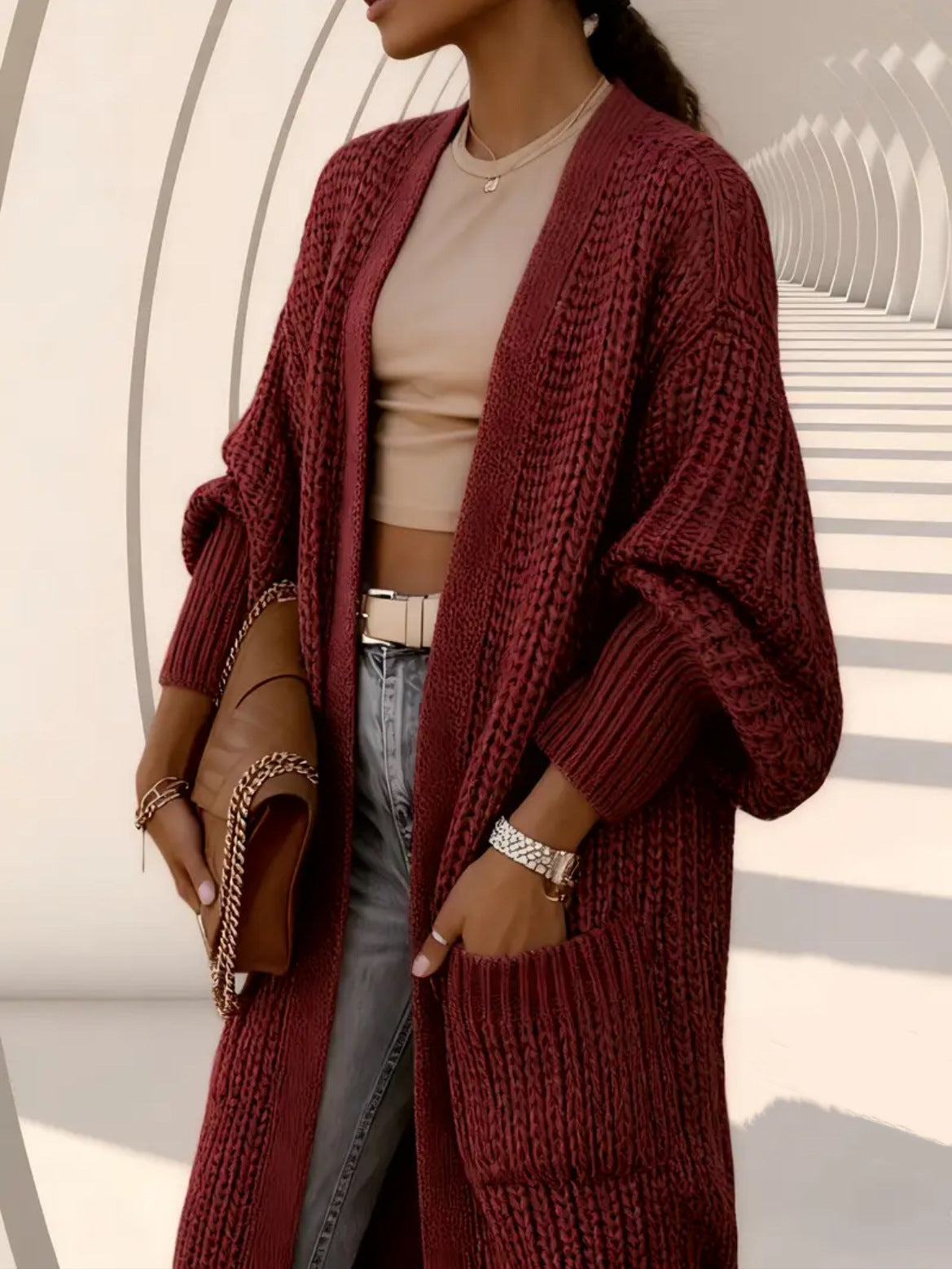 Abbraccio Cozy: Cardigan Over-Knit 2026